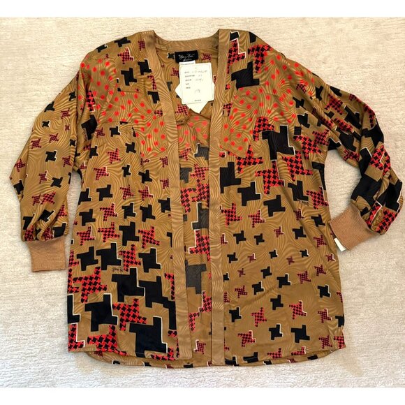 Vintage Designer Diane Freis NWT Jacket and Skirt Set Bold Abstract Print 80s - Picture 8 of 13